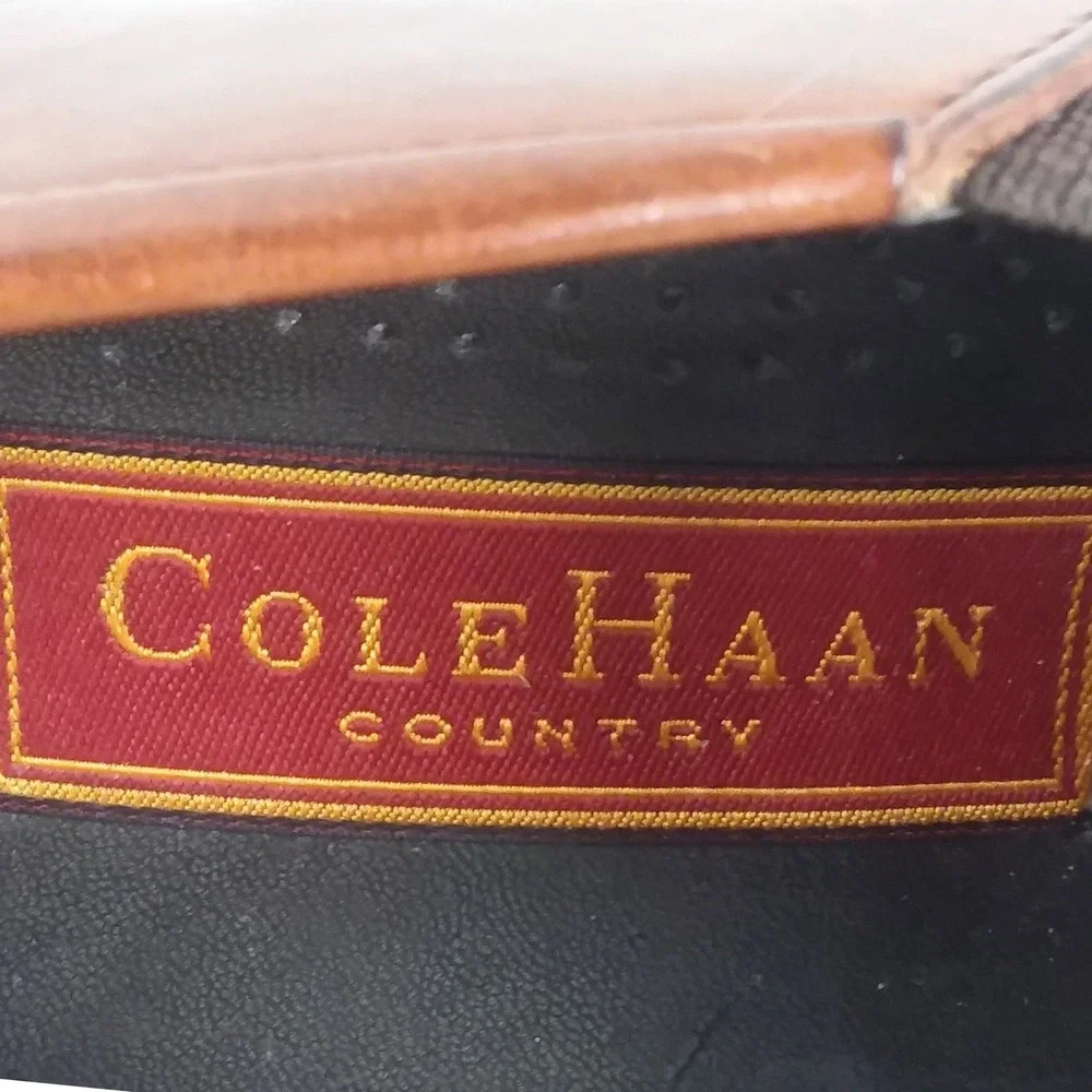 Cole Haan Country Farren Scotch Leather Slip On Loafers Lug‎ Sole Shoes 10 Brown